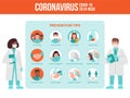 Coronavirus Covid-19 preventions tips Royalty Free Stock Photo